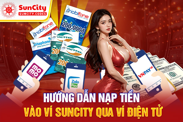 Hướng dẫn cách nạp tiền SUNCITY qua ví điện tử