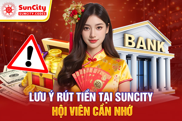 Lưu ý quan trọng khi rút tiền tại SUNCITY